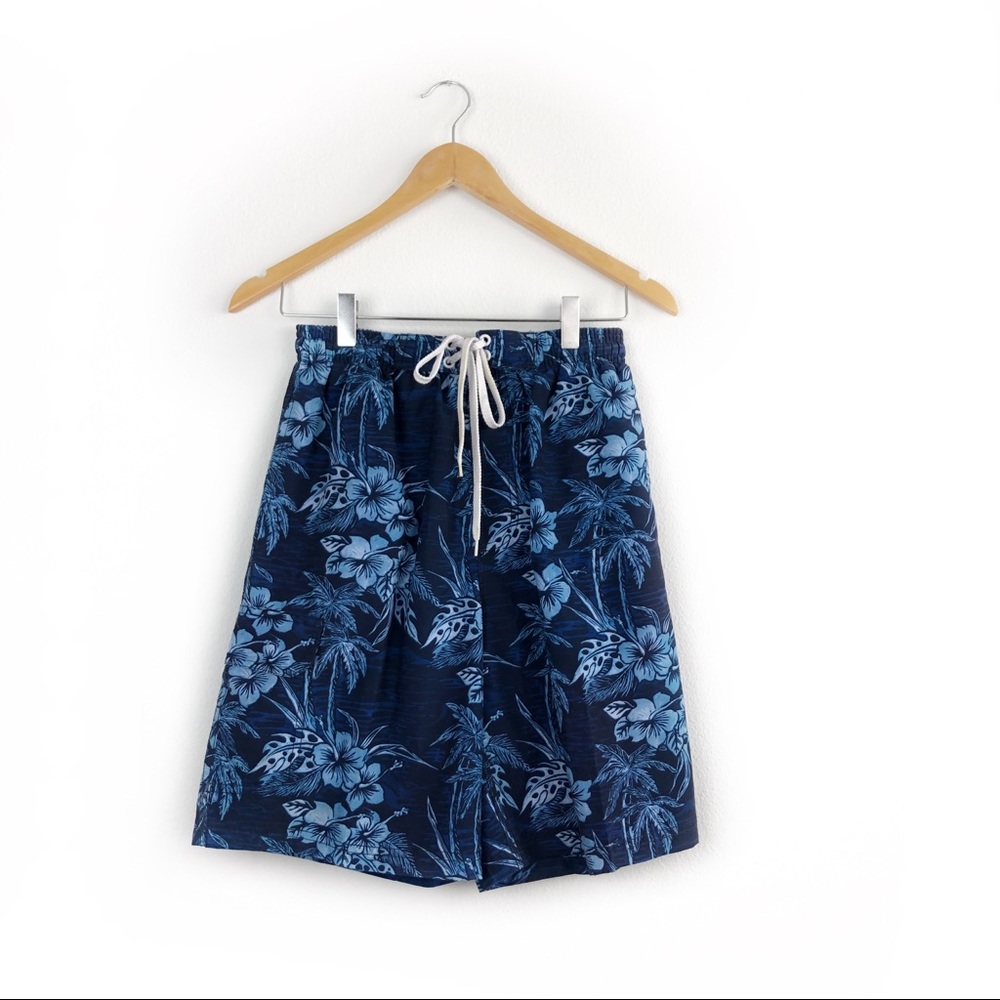 Pacific Scene Mens Tropical Vintage Swim Shorts